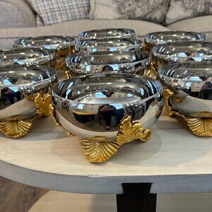 10 L'Objet Lamina Small 6" Bowls, real 24k gold finish